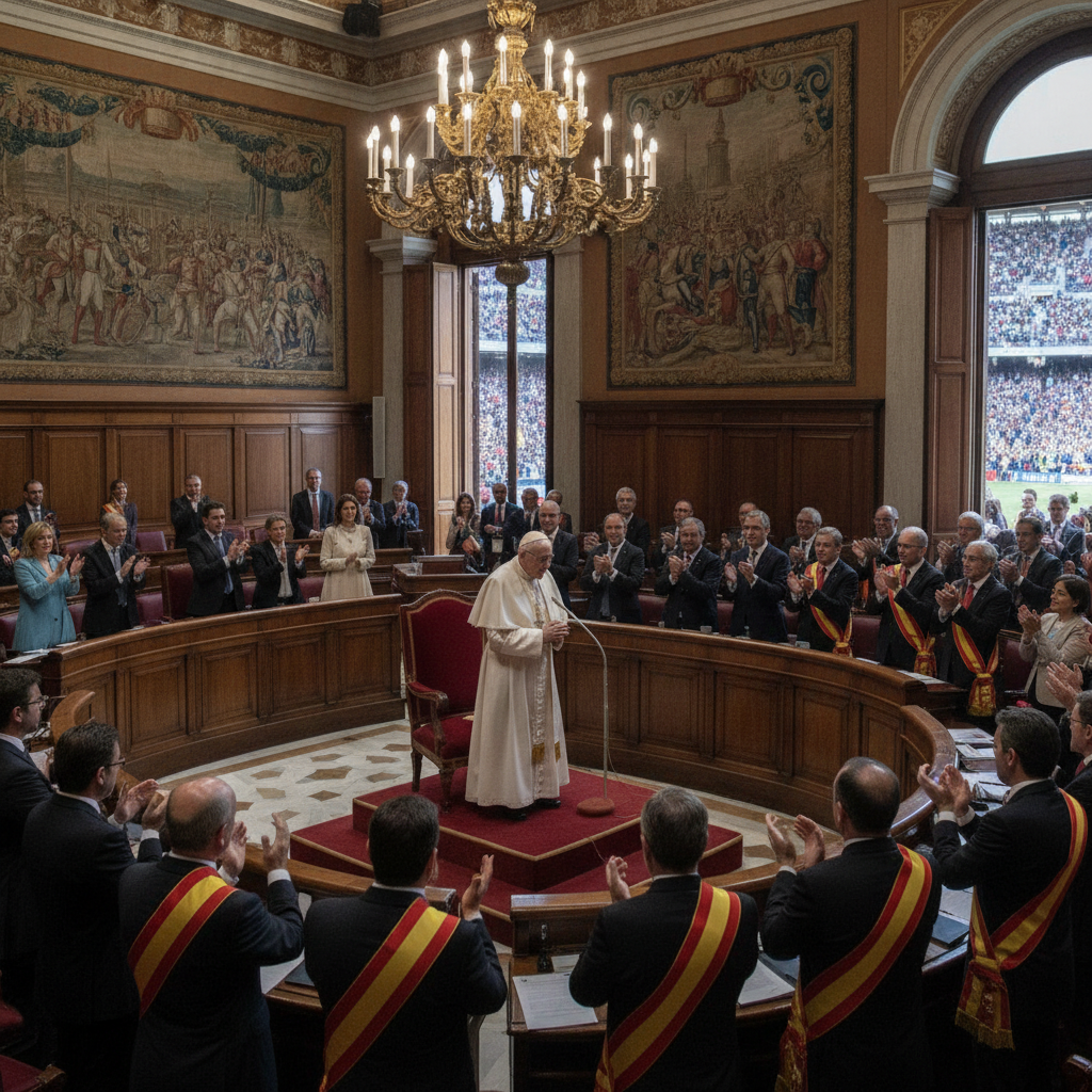 ローマ教皇レオ14世、スペイン国会で歴史的演説