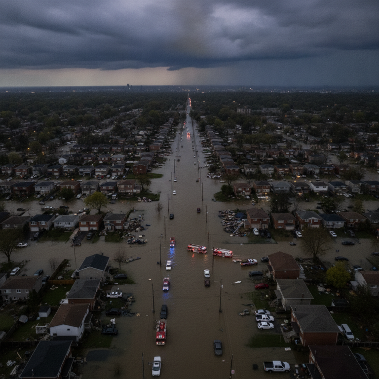 カナダ・モントリオール西部を襲った豪雨と洪水、2万世帯以上が停電